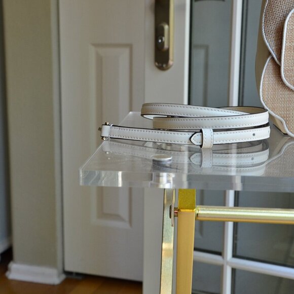 Kate Spade KK969 Flora Rose Straw Crossbody - Picture 2 of 13